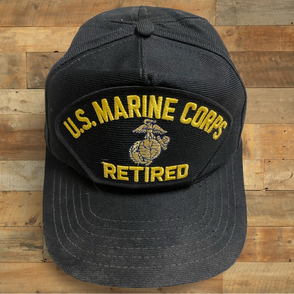 U.S. Marine Corps Retired Hat Black/Gold OSFA